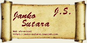Janko Sutara vizit kartica